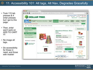 8. Make content a reasonable size, font and contrastCenter column pretty good, if there wasn’t so much else on the page…Interactive Technology Solutions