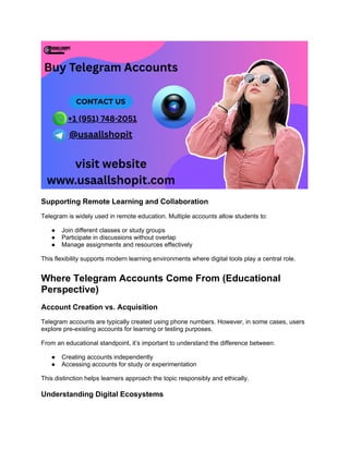 Pre Telegram Comprehensive Guide to Buying and Using Aged Telegram Accounts in 2026 ...