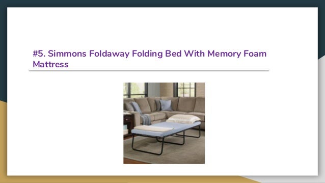 simmons foldaway folding bed cot with memory foam mattress