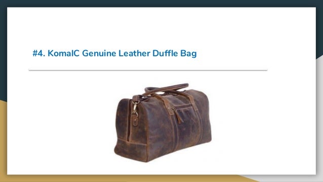 komalc genuine leather duffel