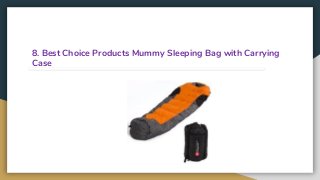 8. Best Choice Products Mummy Sleeping Bag with Carrying
Case
 
