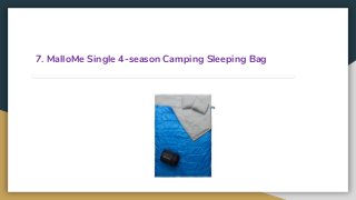 7. MalloMe Single 4-season Camping Sleeping Bag
 