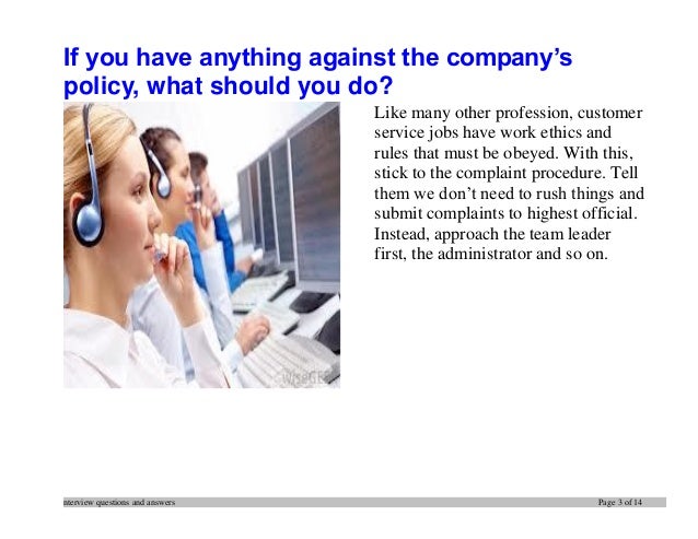 interview answers for customer service