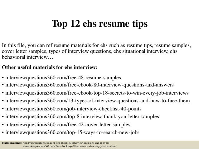 top 10 resumes samples