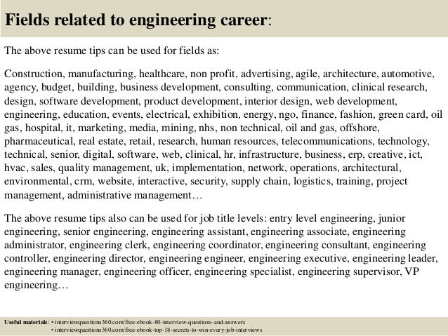 engineering resume tips