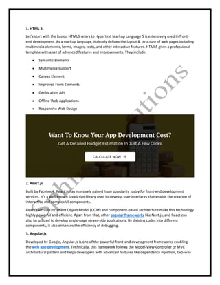 Top 12 Front End Technologies to Use In 2023.pdf