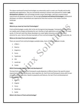 Top 12 Front End Technologies to Use In 2023.pdf