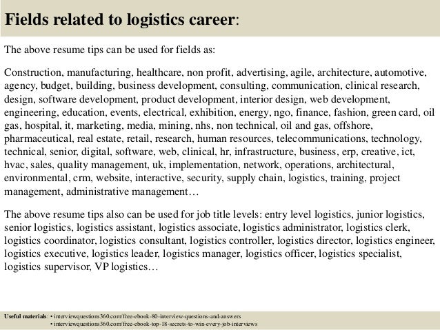top 12 logistics resume tips