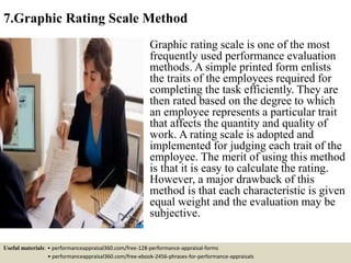 Rating Methods Top 12 performance appraisal methods | PDF