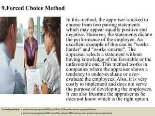 Top 12 performance appraisal methods | PDF