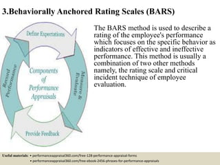Top 12 performance appraisal methods | PDF