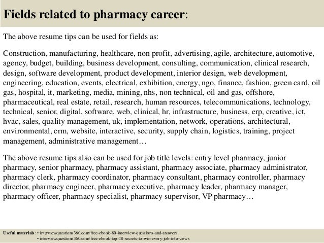 pharmacist consultant resume