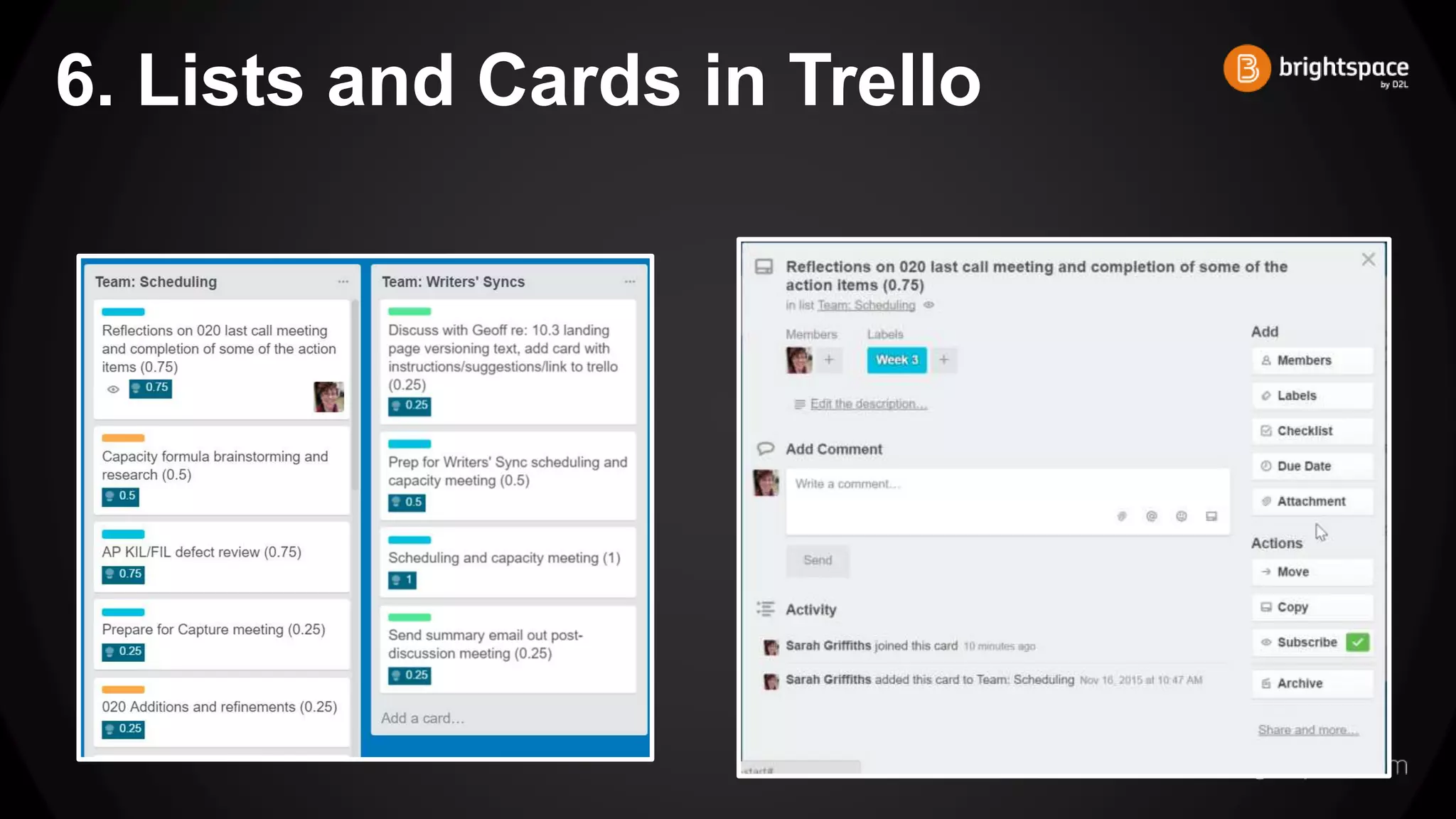 6. Lists and Cards in Trello
 