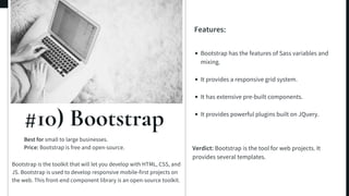 Top 13 best front end web development tools to consider in 2021