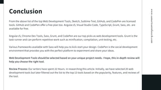 Top 13 best front end web development tools to consider in 2021