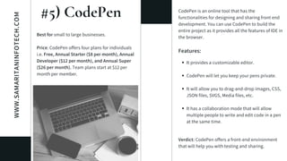 Top 13 best front end web development tools to consider in 2021