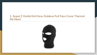 1. Super Z Outlet Knit Sew Outdoor Full Face Cover Thermal
Ski Mask
 