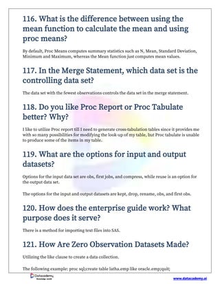 Top 140+ Advanced SAS Interview Questions and Answers.pdf
