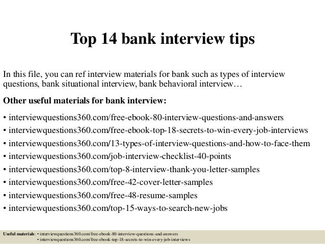 tips on an interview