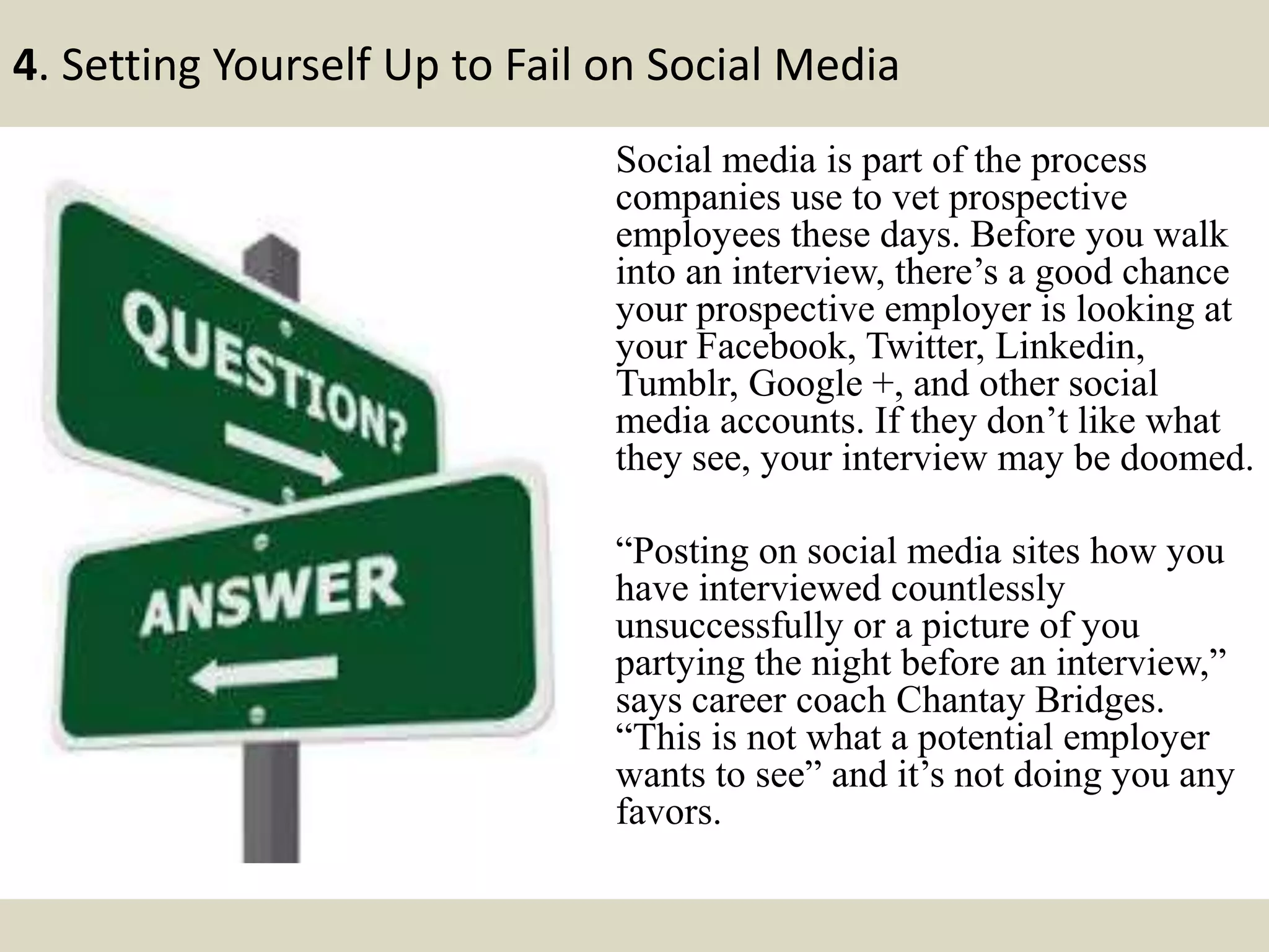 Top 14 common mistakes in job interviews pptx