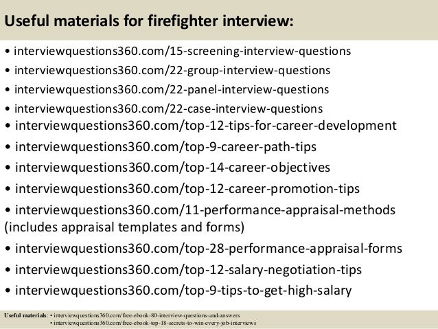 Top 14 firefighter interview tips