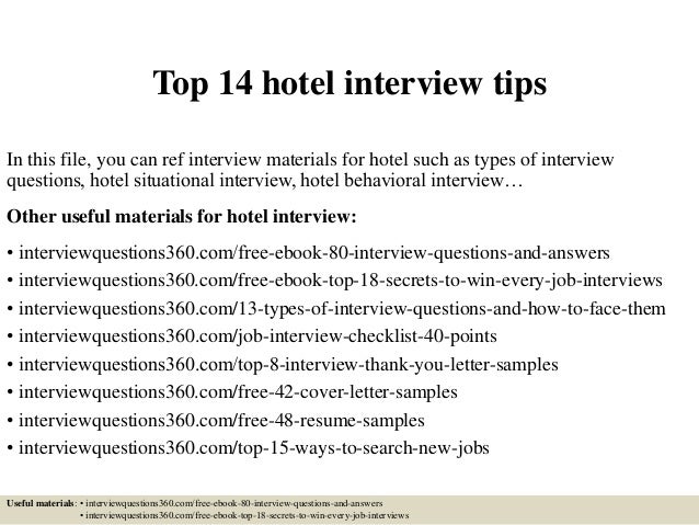 top 14 hotel interview tips hotel interview tips