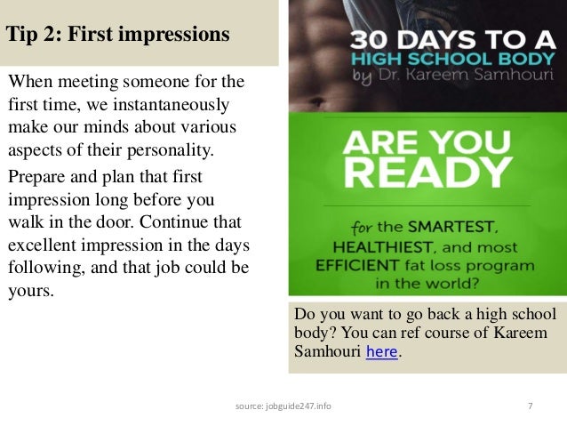 tips for first interview