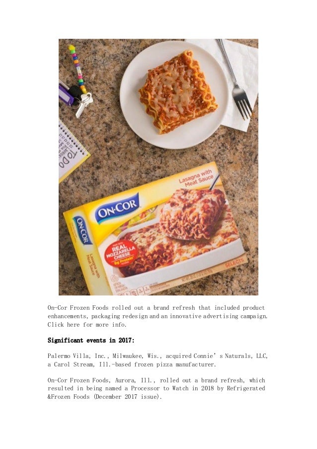 Top 150 frozen foods processors report 2018