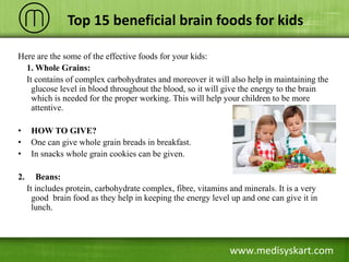 Top 15 Beneficial Brain Foods for Kids | PPTX
