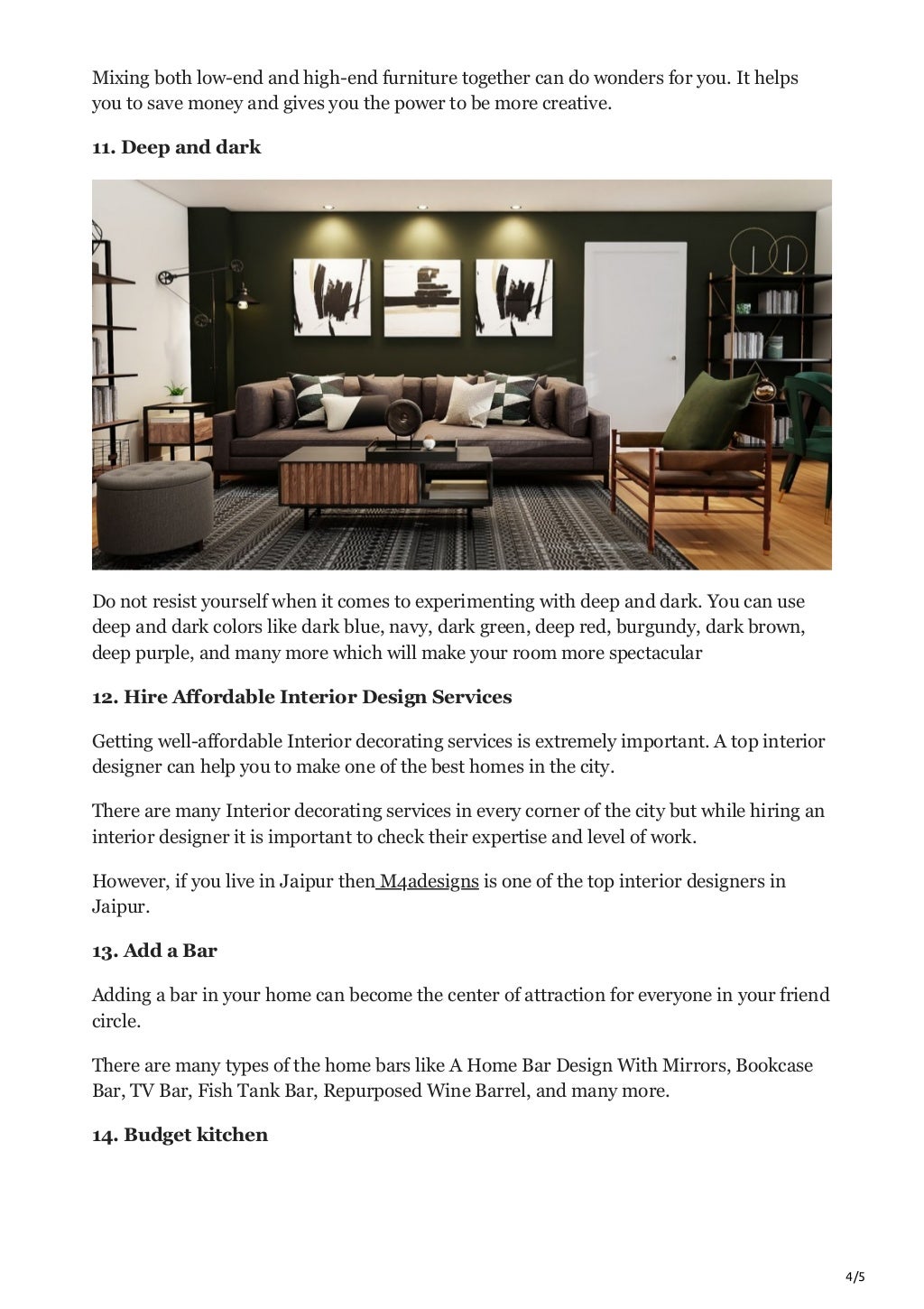 Top 15 best interior decorating secrets