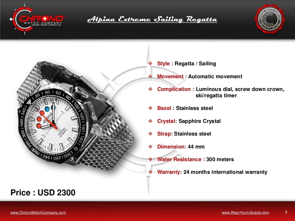 Top 15 list of luxury yachting, sailing & regatta watches