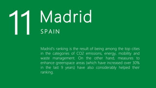 Top 15 Most Environmentally Sustainable Cities in the World | PDF