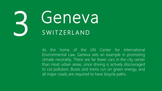 Top 15 Most Environmentally Sustainable Cities in the World | PDF