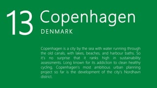 Top 15 Most Environmentally Sustainable Cities in the World | PDF