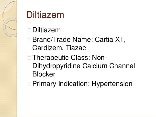 Cardizem Brand Names