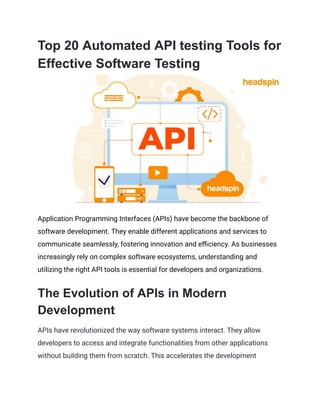 Top 20 Automated API testing Tools for Effective Software Testing.pdf