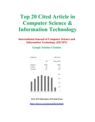 Top 20 Cited Article in Computer Science & Information Technology | PDF