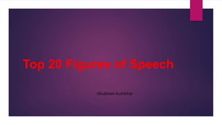Top 20 Figures of Speech
-Shubham Kumbhar
 