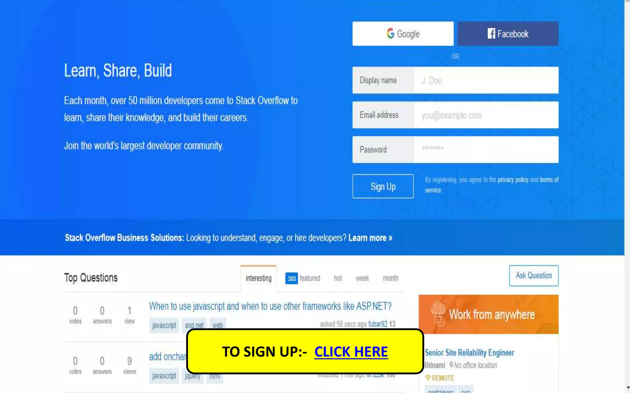 TO SIGN UP:- CLICK HERE
 