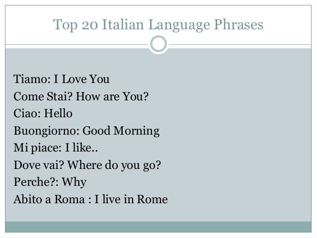 Good Food In Italian Language Good Food In Italian Language