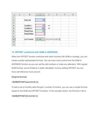 Top 20 microsoft excel formulas you must know | PDF
