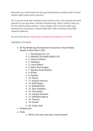 The Best 20 Mobile App Development Companies in Saudi Arabia in 2021 ...