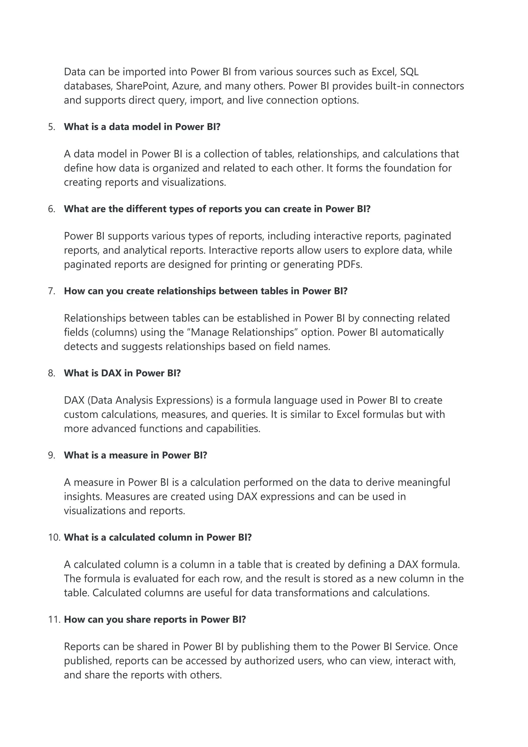 Top 20 Power BI Interview Questions and Answers in 2023.pdf | Databases ...