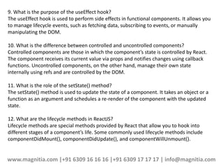 Top 20 ReactJS Interview Questions and Answers in 2023.pptx