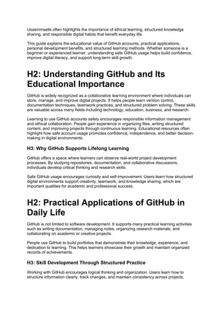 2026 Ultimate Guide to Safe GitHub Account Usage for Learning and ...