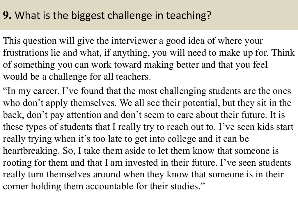 Top 36 teacher interview questions and answers pdf