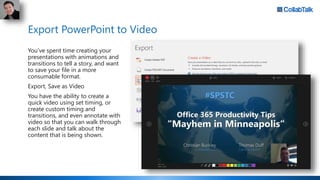 Top 20 Tips for Office 365 Productivity | PPTX