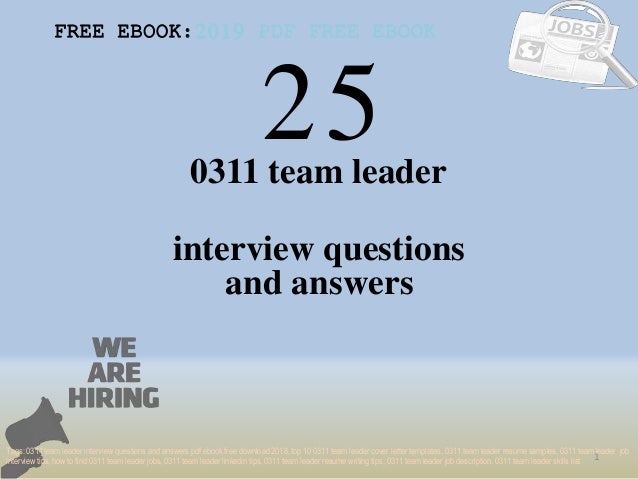 top 25 0311 team leader interview questions and answers pdf ebook fre