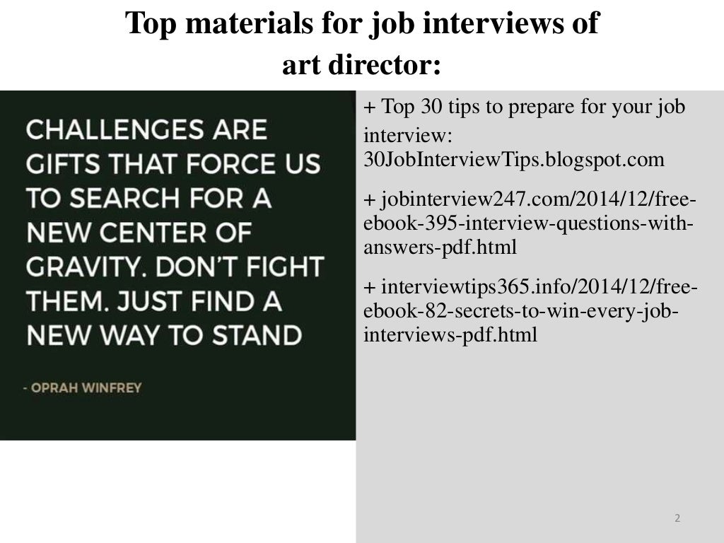 Top 25 art director interview questions and answers pdf
