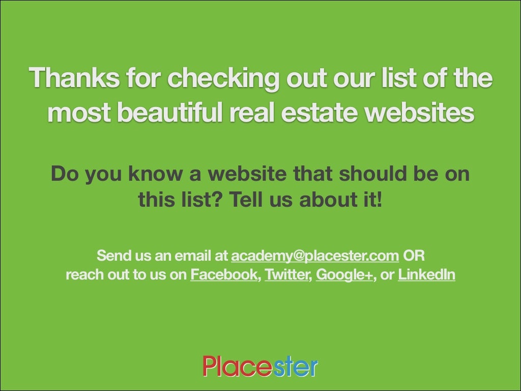 Top 25 Most Beautiful Real Estate sites